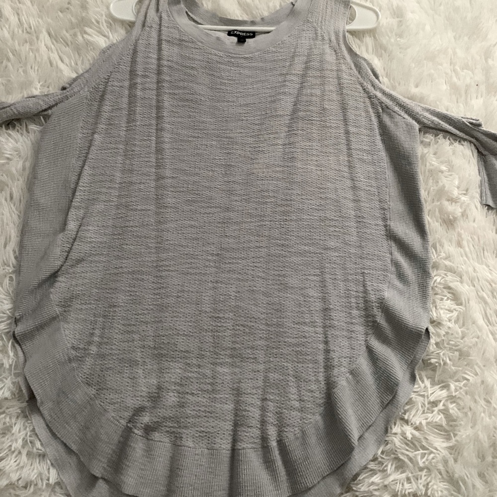 3/4 sleeve sweater - gray